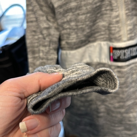 PINK Victoria’s Secret Track Jacket Hoodie Pullover Quarter Zip​​ - Picture 5 of 10